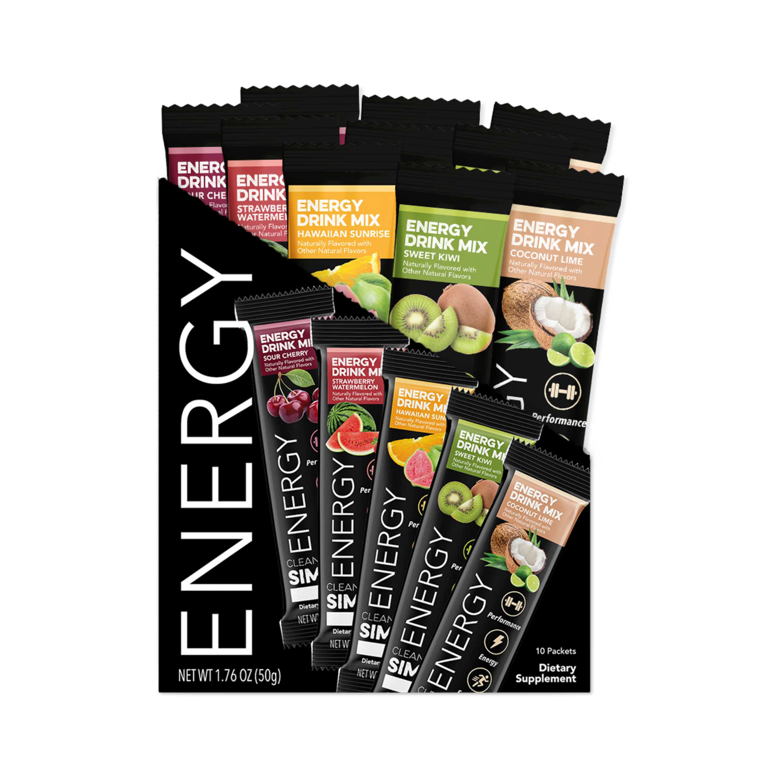 Clean Simple Eats Energy Variety Pack (10 Single Serving Stick Packs)