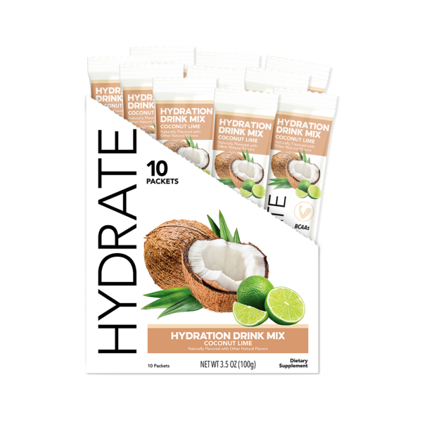 Clean Simple Eats Hydrate: Coconut Lime Hydration Drink Mix (10 Single Serving Stick Packs)