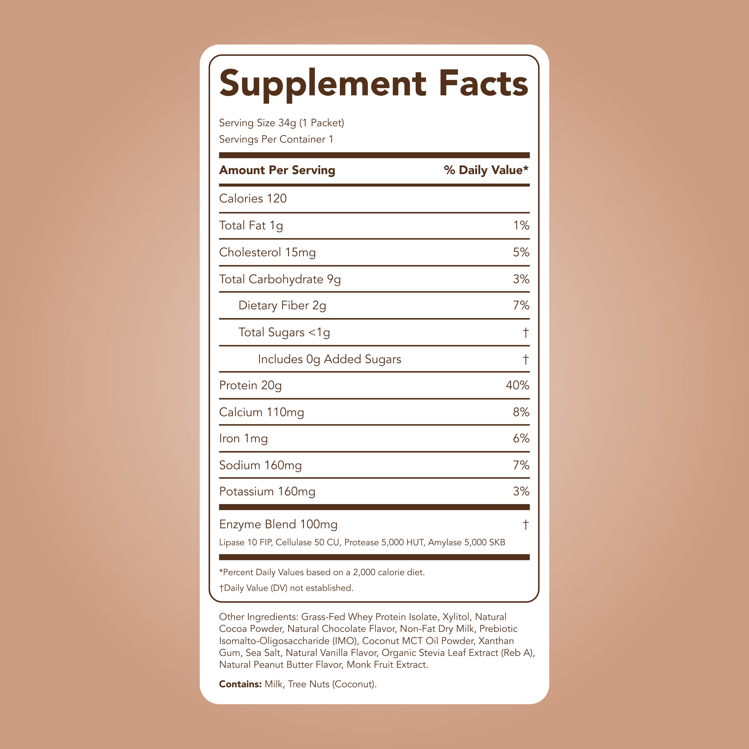 Clean Simple Eats Protein Powder: Chocolate Brownie Batter (Single Serving Stick Pack Sample) - Image 5