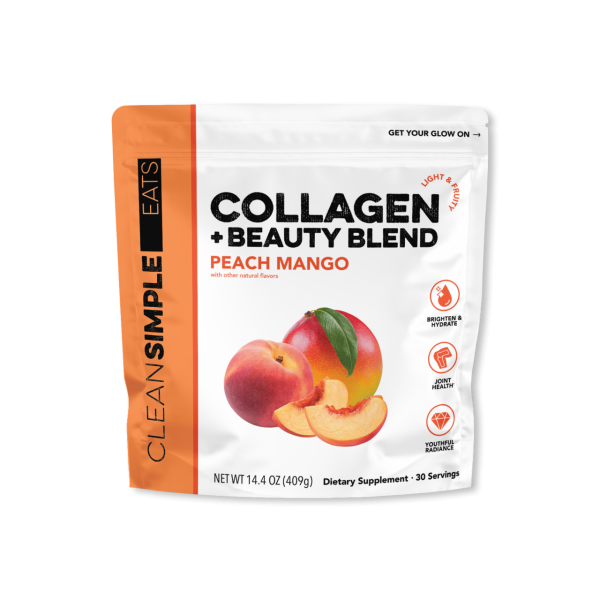Clean Simple Eats Collagen + Beauty Blend: Peach Mango (30 Servings)