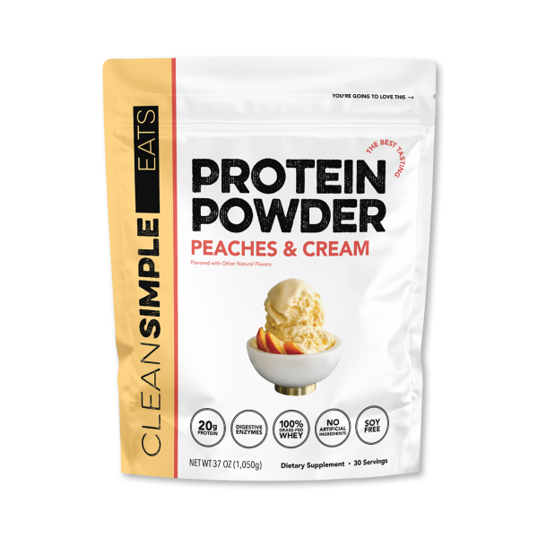 Clean Simple Eats Protein Powder: Peaches & Cream (30 Serving Bag)