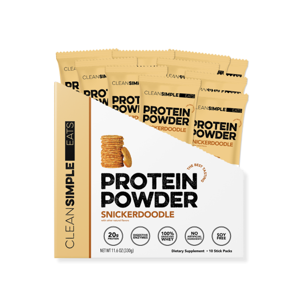 Clean Simple Eats Protein Powder: Snickerdoodle (10 Single Serving Stick Packs)