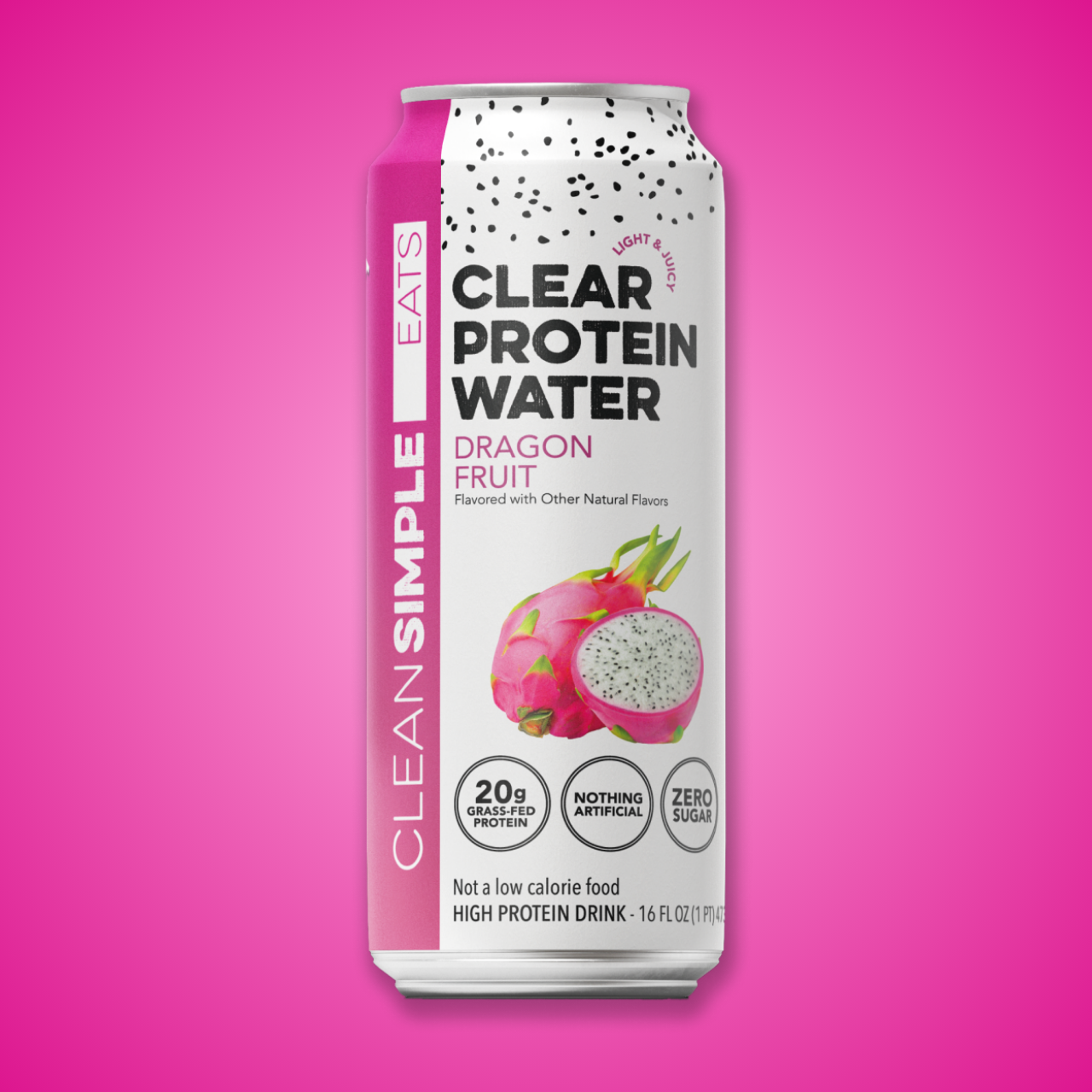 Clean Simple Eats Clear Protein Water: Dragon Fruit (12 Pack) - Image 2