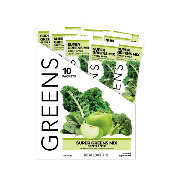 Clean Simple Eats Greens: Green Apple (10 Single Serving Stick Packs)