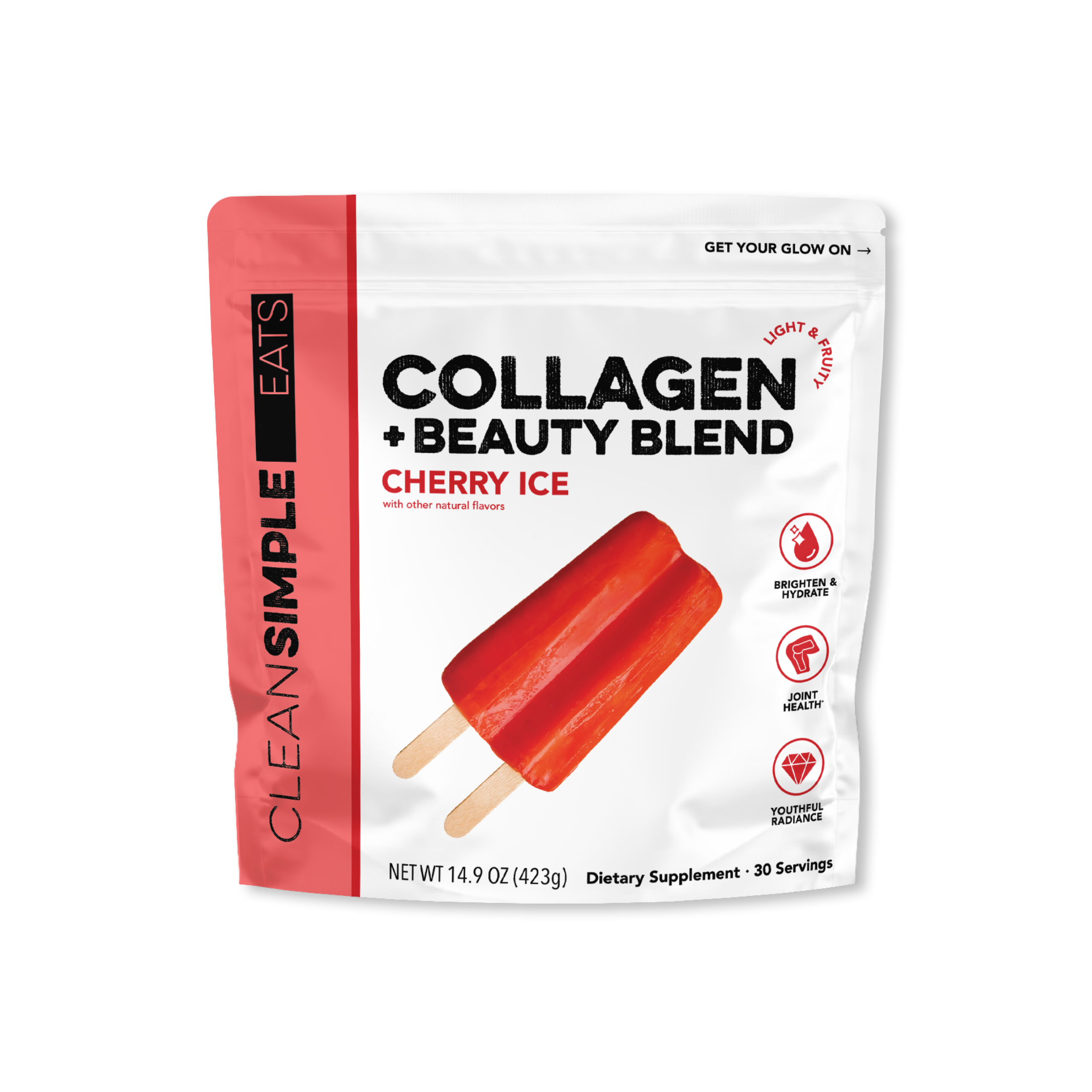 Clean Simple Eats Collagen + Beauty Blend: Cherry Ice (30 Serving)