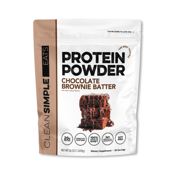 Clean Simple Eats Protein Powder: Brownie Batter (30 Serving Bag)