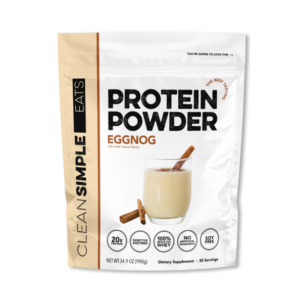 Clean Simple Eats Protein Powder: Eggnog (30 Serving Bag)