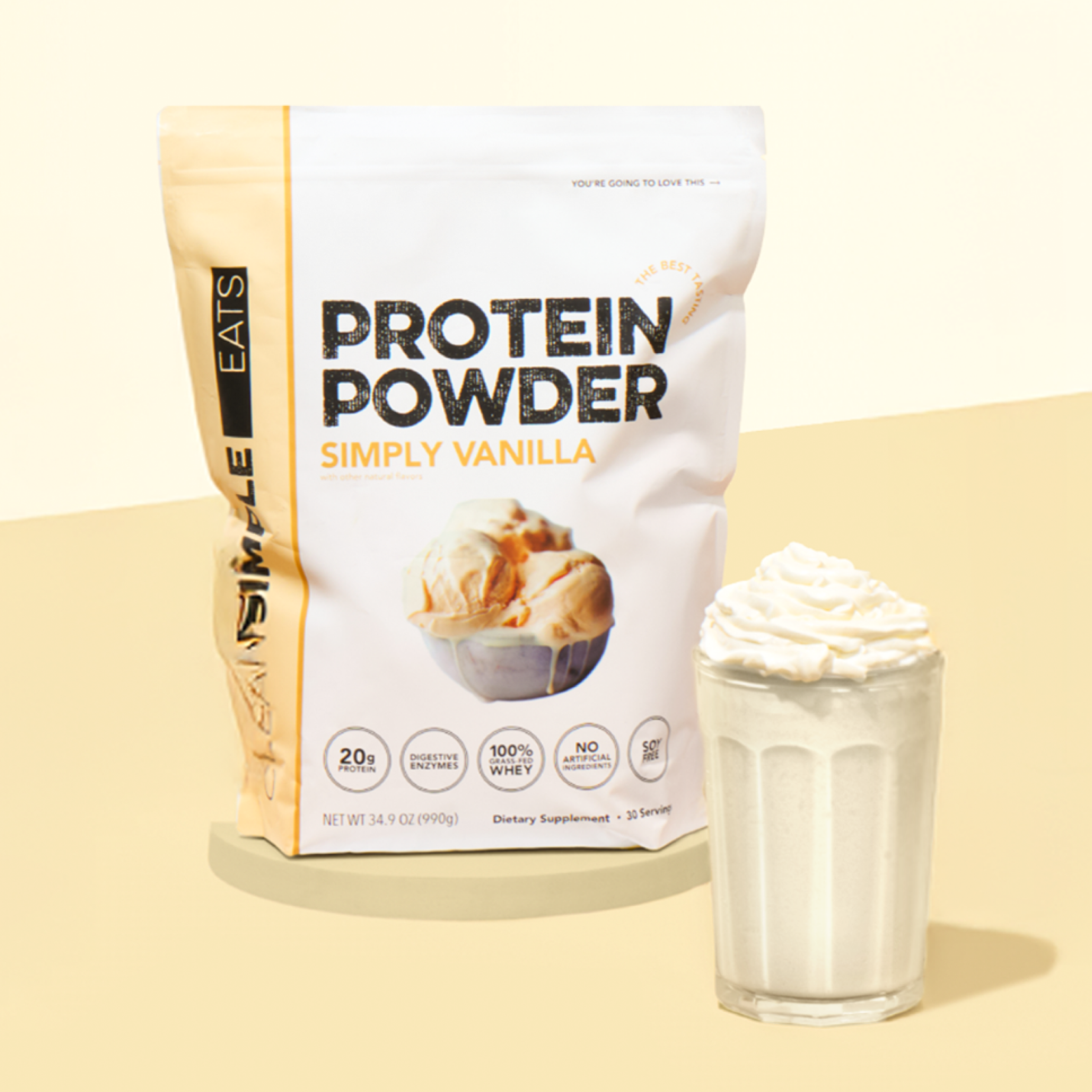 Clean Simple Eats Protein Powder: Simply Vanilla (30 Serving Bag) - Image 4